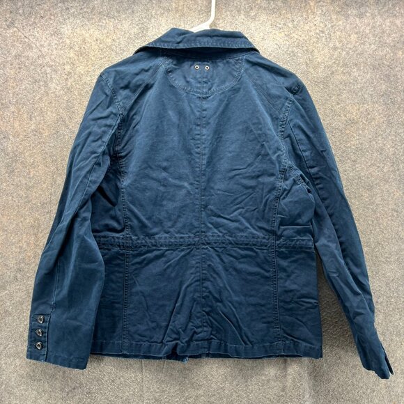 Converse One Star Jacket Womens XL Navy Utility Button Front Military Chore - Picture 2 of 10